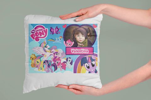 CUSCINO MY LITTLE PONY PERSONALIZZATO CON FOTO E NOME