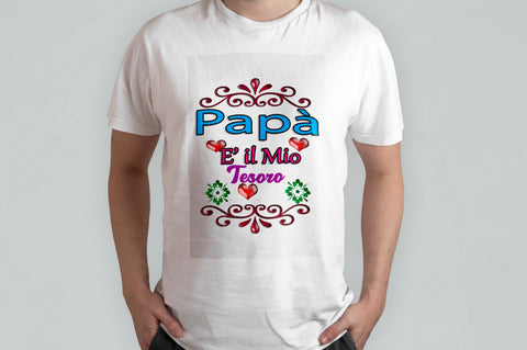 T-SHIRT PERSONALIZZATA PAPA' E' IL MIO TESORO