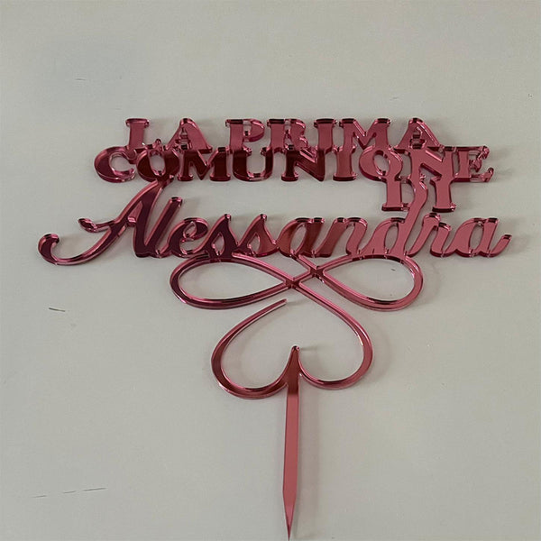 CAKE TOPPER LA PRIMA COMUNIONE PERSONALIZZATO CON IL TUO NOME –  Customprintshopping