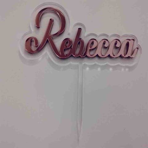 CAKE TOPPER BICOLORE 18 X 14 CM PERSONALIZZATO