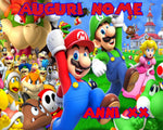 POSTER SFONDO SUPERMARIO MOD.1 PERSONALIZZATO CON IL TUO NOME