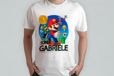 T-SHIRT SUPER MARIO PERSONALIZZATA CON NOME